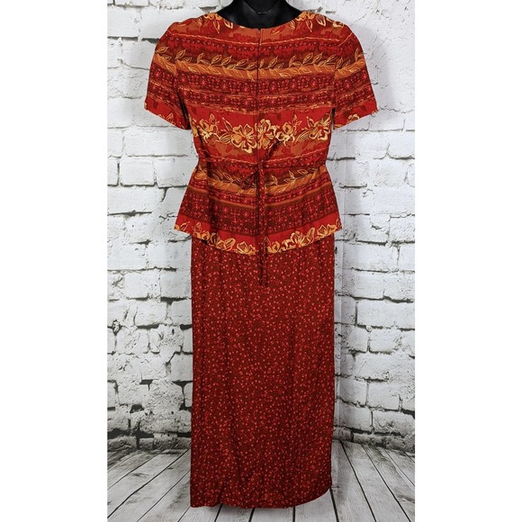 VINTAGE Cottage Core Coastal Grandma Maxi/Midi Dress - Picture 6 of 9